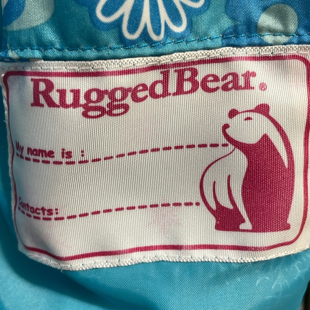 Rugged Bear Girls Blue Floral Winter Jacket. Very Good Condition. Size 24M. - Picture 15 of 16
